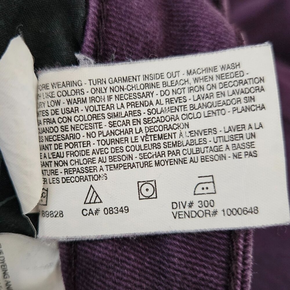 Gloria Vanderbilt Amanda Purple Denim Skirt with Rhinestone Back Pockets - Picture 10 of 10
